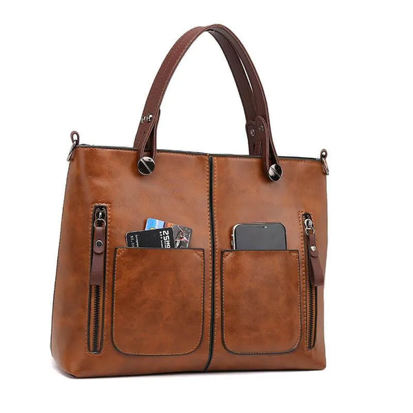 Scott Poppy Leather shoulder bag