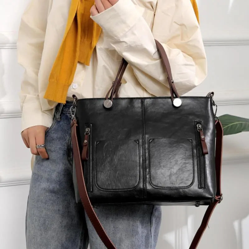 Scott Poppy Leather shoulder bag