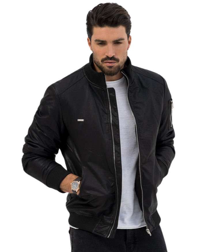 BLACK BOMBER JACKET