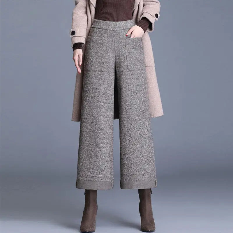 Misha Wool Wide-Leg Pants