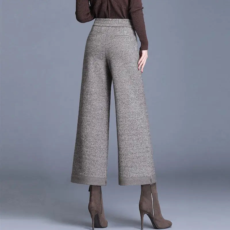 Misha Wool Wide-Leg Pants