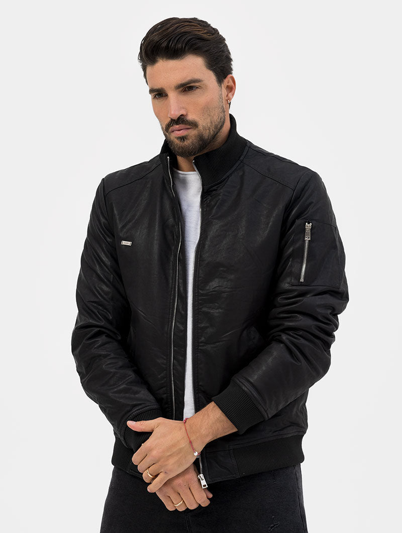 BLACK BOMBER JACKET