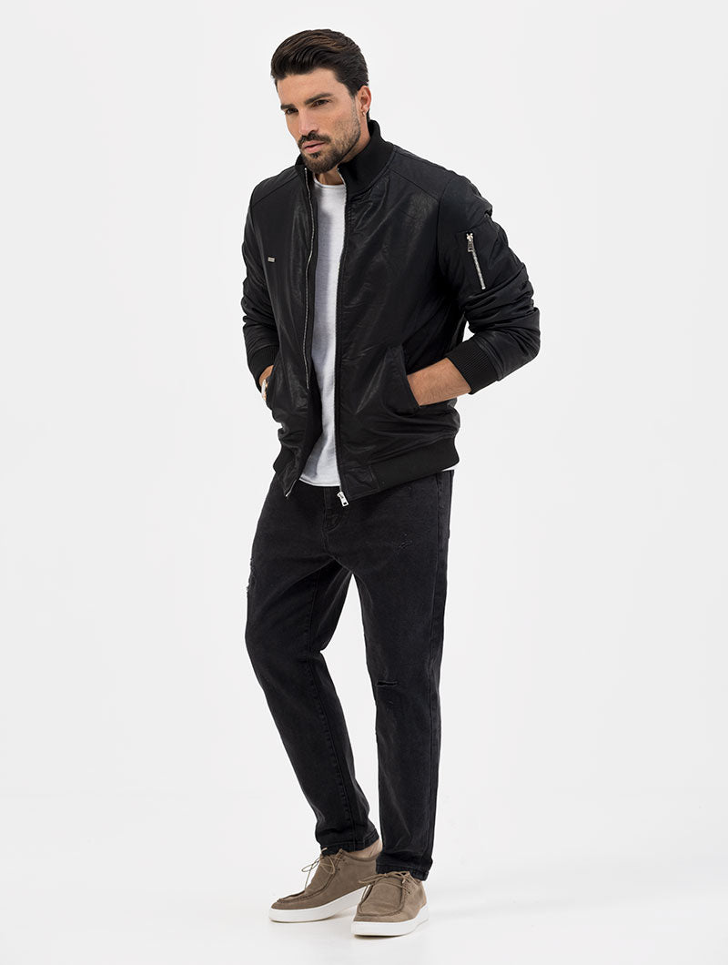 BLACK BOMBER JACKET