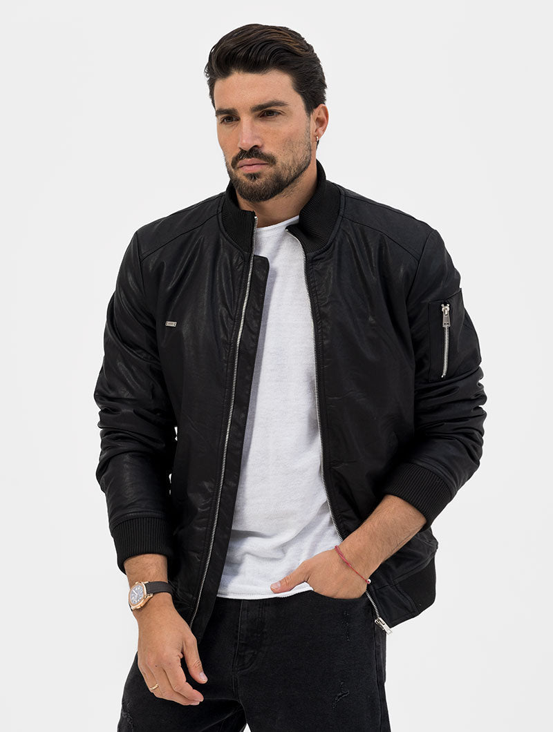 BLACK BOMBER JACKET