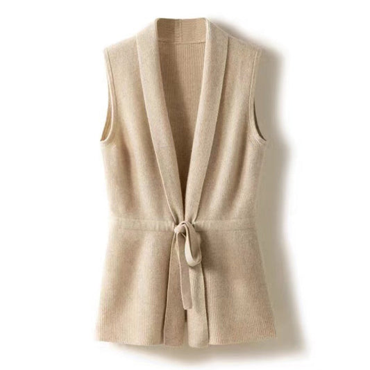 Freja Soft Cashmere Tie Vest