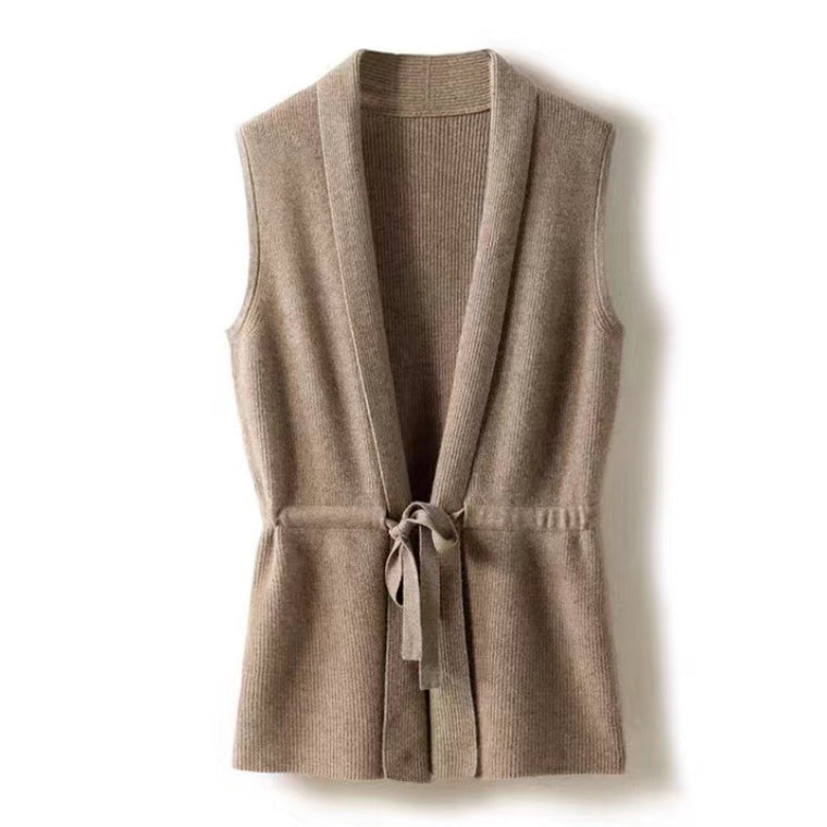 Freja Soft Cashmere Tie Vest