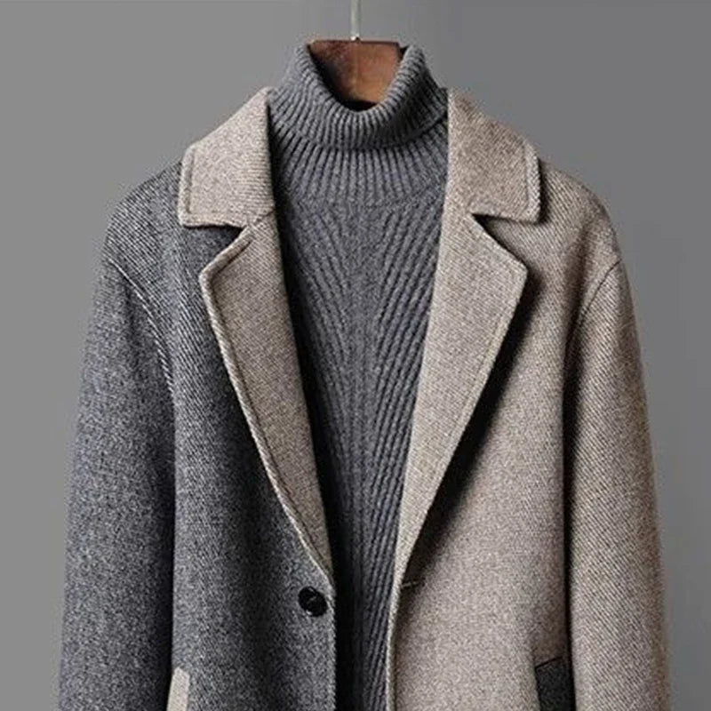 Barclay Two-Tone Wool Coat