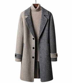 Barclay Two-Tone Wool Coat