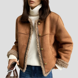 Charlene Buttoned Shearling Jacket