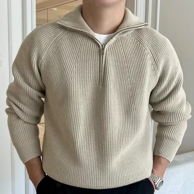 Quarter Zip Neck Sweater