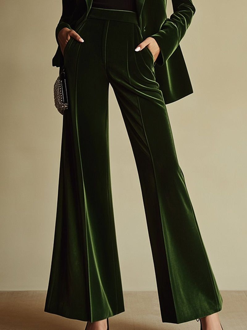 High-End Loose Retro  Velvet Suit